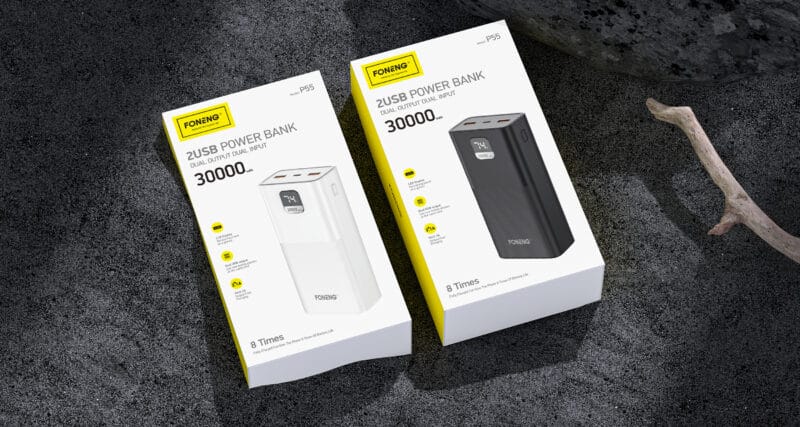 FONENG 30000mAh Power Bank P55 (2 Outputs)