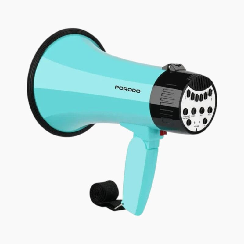 Porodo Lifestyle 30W Siren Bluetooth Recorder Megaphone with 6 Voice Modes