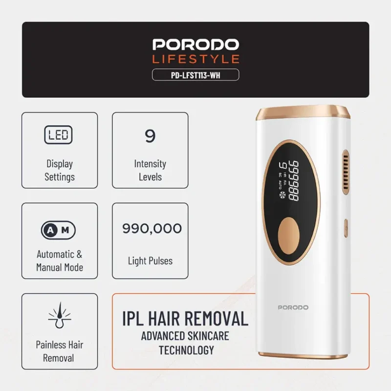 Porodo Lifestyle IPL Hair Removal Advanced Skincare Technology - Image 2