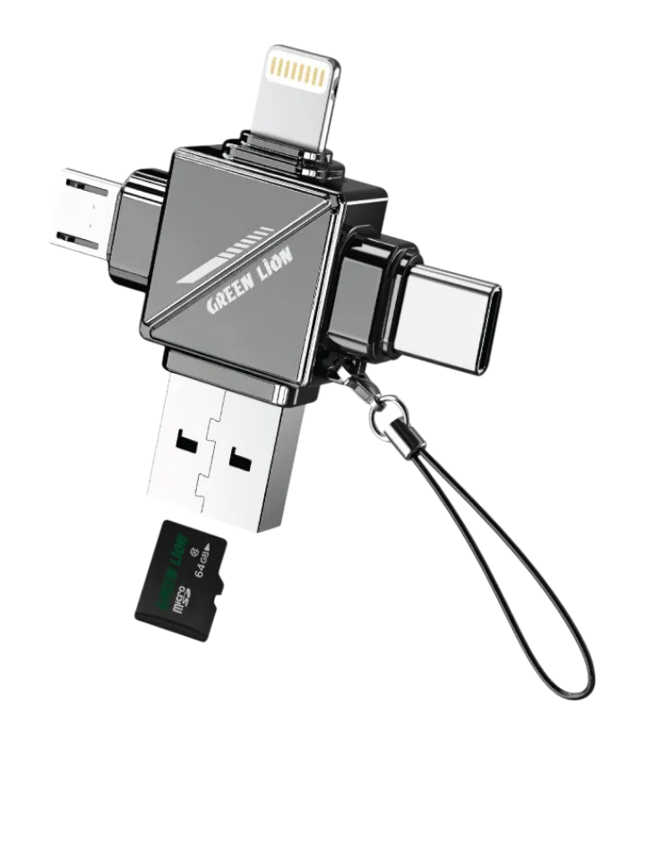 Green Lion 4 in 1 TF Card Reader