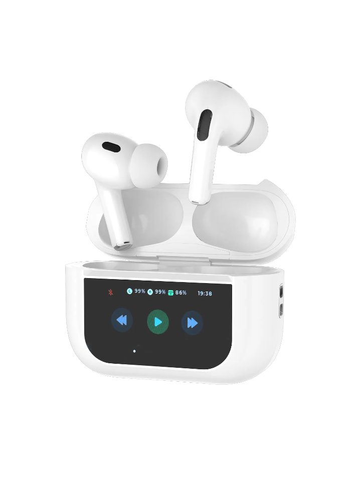 Porodo Blue Earbuds Pro2 Touch Display - ANC + ENC