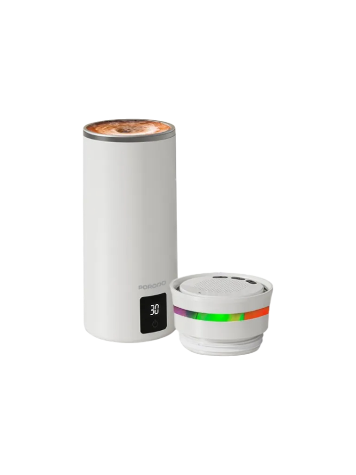 Porodo Lifestyle Fluxmix 350mL Stirring Cup with Speaker