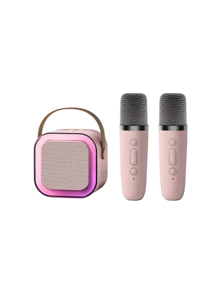 K12 Mini Bluetooth Karaoke Speaker with 2 Microphones