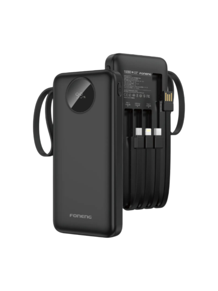 Foneng DX101 10000mAh Power Bank with 4 Built-in Cables (2A)