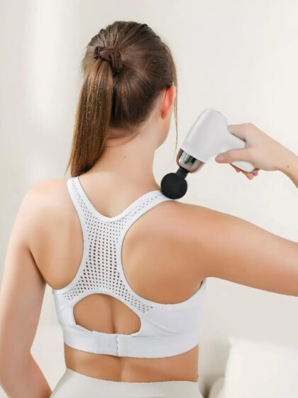 Green Lion Mini Massage Gun with 4 Interchangeable Heads