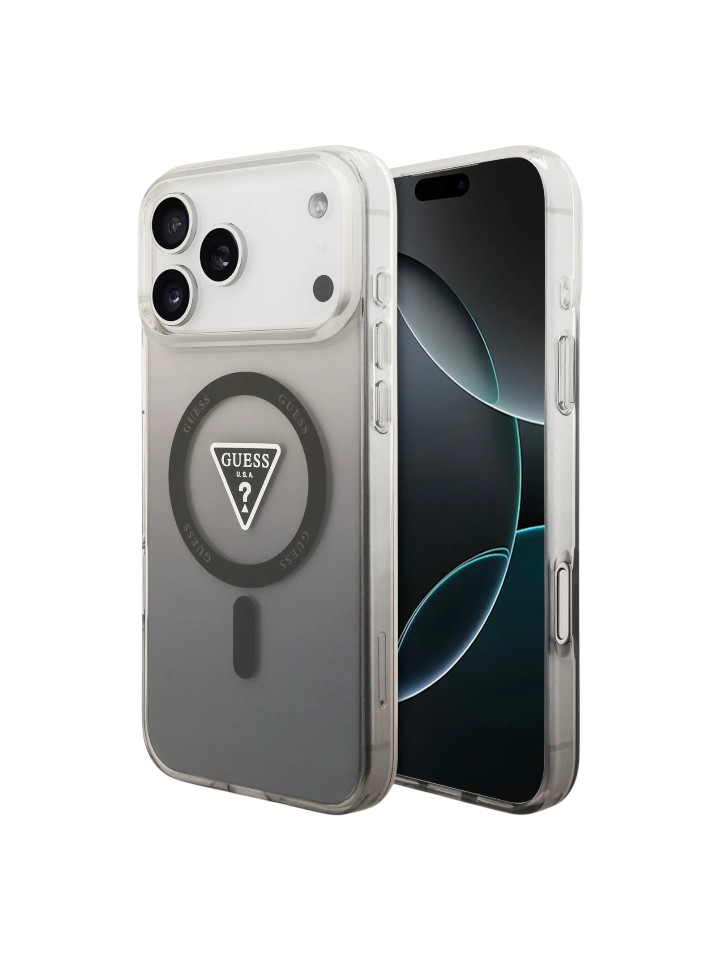 GUESS MagSafe IML Gradient Case - Printed Triangle Logo