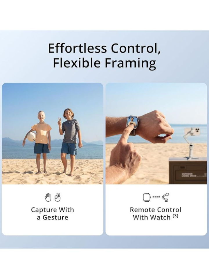 Osmo Mobile 7 Gimbal Stabilizer for iPhone, Android, Built-in Tripod, Ultra-Light, Comfortable Grip, 3-Axis Phone Gimbal, ActiveTrack 7_0, ShotGuides, One-Tap Edit, 10hrs Use, Phone Charging Grey (1)