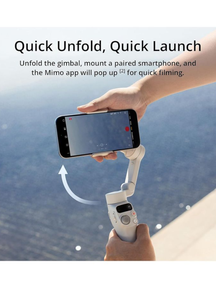 Osmo Mobile 7 Gimbal Stabilizer for iPhone, Android, Built-in Tripod, Ultra-Light, Comfortable Grip, 3-Axis Phone Gimbal, ActiveTrack 7_0, ShotGuides, One-Tap Edit, 10hrs Use, Phone Charging Grey