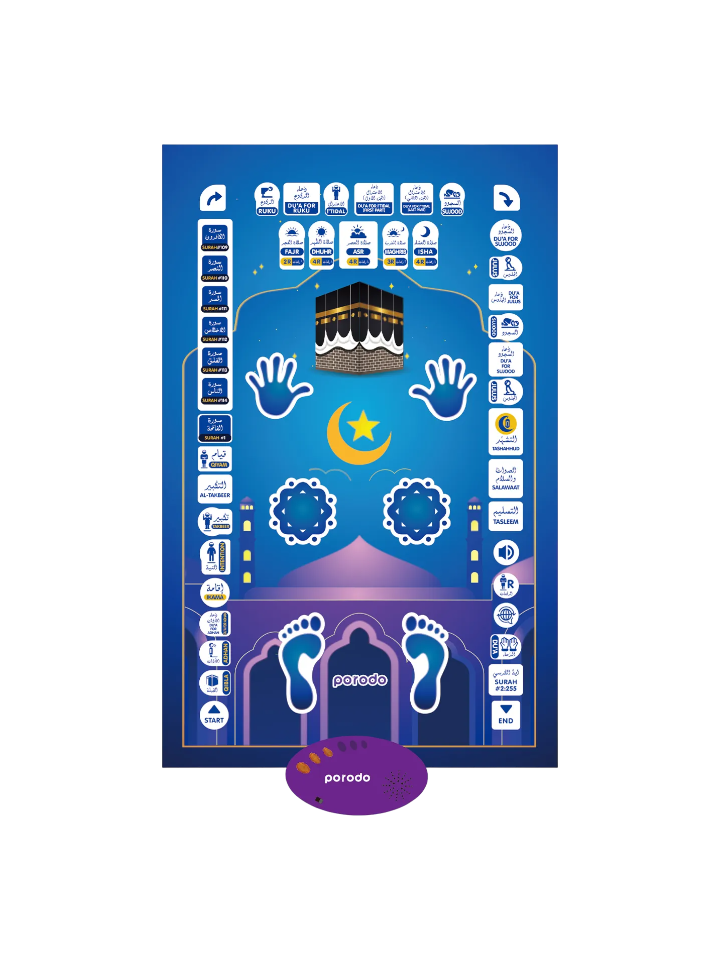 Porodo Kids Educational Interactive Smart Prayer Mat 110 x 70cm