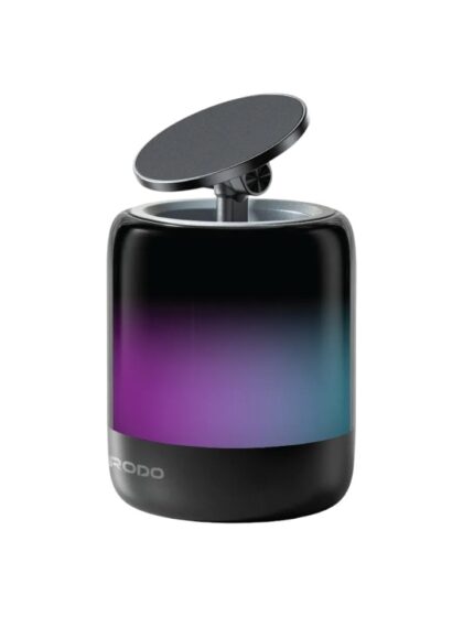 Porodo SyncGlow Speaker & Phone Holder with Rhythmic Lights Magnetic 360 Rotation
