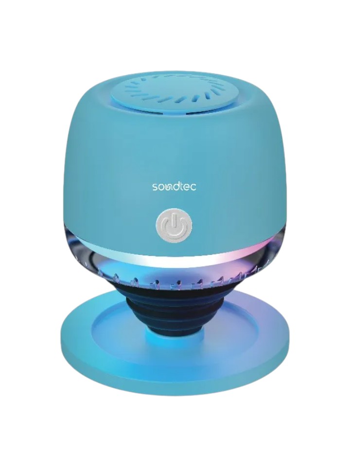 Porodo Soundtec Snap Vibe Magnetic RGB Mini Speaker IPX6 Waterproof Blue