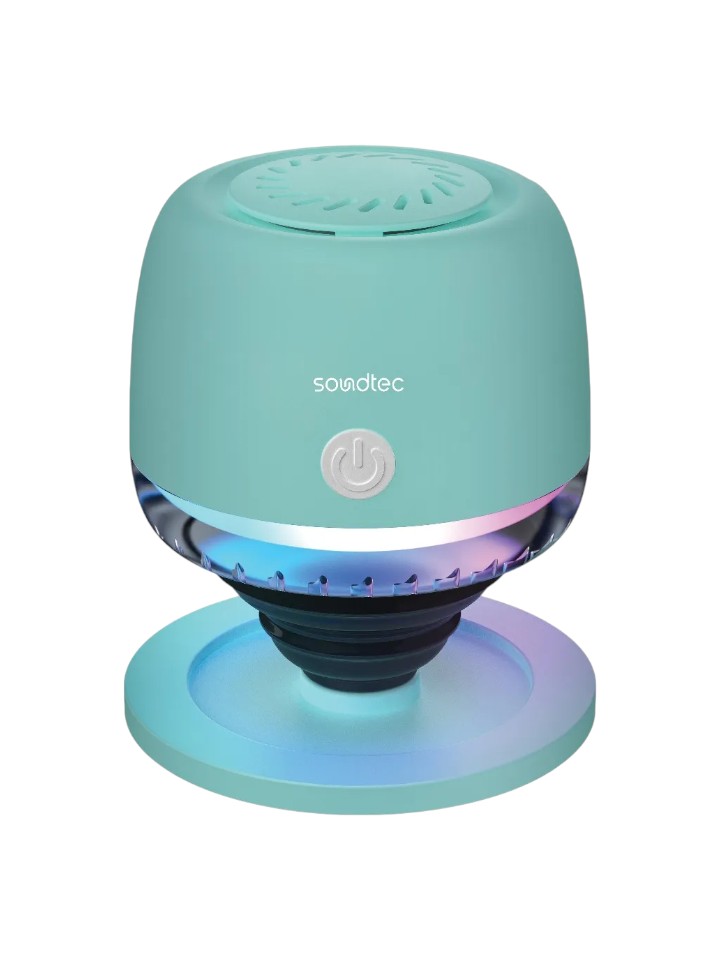 Porodo Soundtec Snap Vibe Magnetic RGB Mini Speaker IPX6 Waterproof Green