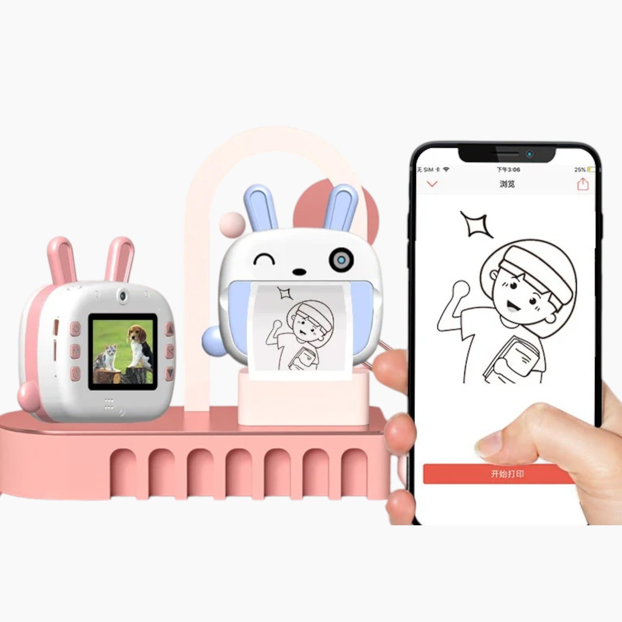 Kids camera and instant printer in one