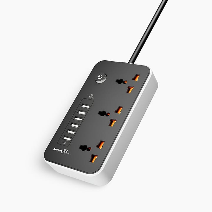 PORODO BLUE Multi-Port Power Hub 2 USB-A  3 Type-C