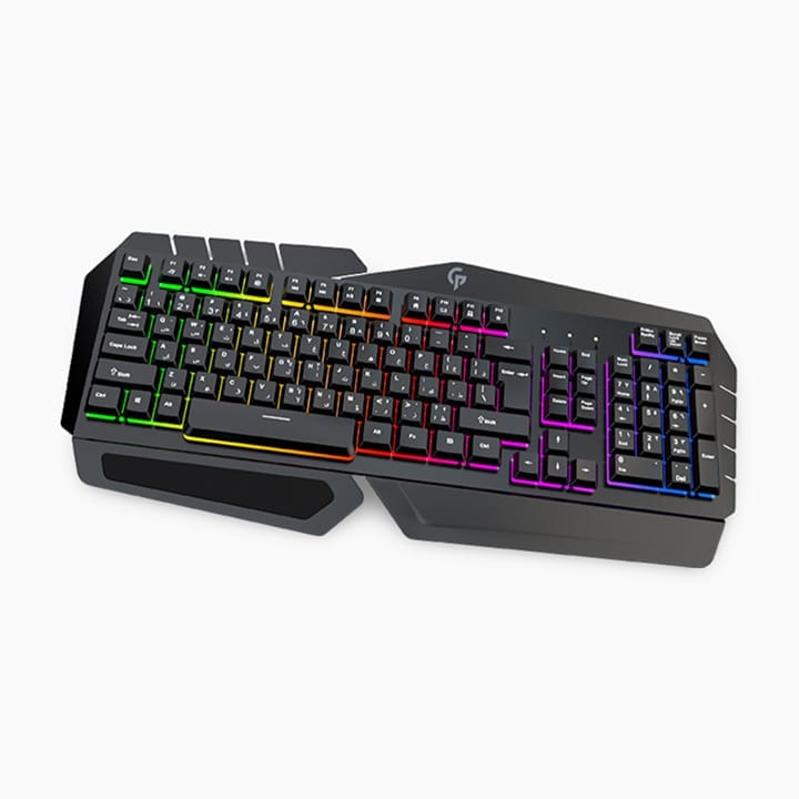 PORODO Gaming Metal Frame Keyboard ( English / Arabic )