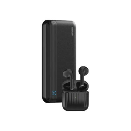 Green Lion Duo Lite Power Bank & Earbuds - Black
