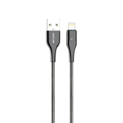 Green Lion USB-A to Lightning Metal Spring Hose Cable (1m) Premium Fast-Charging & Data Sync Cable for Apple Devices The Green Lion USB-A to Lightning Metal Spring Hose Cable is designed for users who demand long-lasting durability, fast charging, and stable data transfer. Featuring a reinforced metal spring hose exterior and zinc alloy connectors, this cable offers superior protection against bending, fraying, and everyday wear. Built specifically for Apple devices, it ensures safe and efficient charging while maintaining a sleek, premium look suitable for both home and travel use. Fast Charging with High-Speed Data Transfer This cable delivers up to 12W of power (5V / 2.4A), allowing your iPhone or iPad to charge quickly and safely. At the same time, it supports 480Mbps data transfer speed, letting you sync photos, videos, music, and files without delay. You can charge and transfer data simultaneously, eliminating downtime and improving productivity. Heavy-Duty Metal Spring Hose Construction Unlike standard plastic cables, this model uses a metal spring hose outer layer that provides: Resistance to bending and twisting Protection against cable breakage A tangle-free experience Long-term durability The zinc alloy finish on the connectors further strengthens the cable, ensuring solid connections and extended lifespan. Built-In LED Charging Indicator A smart LED light indicator lets you know instantly when your device is charging. This is especially helpful in low-light environments, cars, or at night, allowing you to easily locate and verify the connection. Compatible with All Apple Lightning Devices With its USB-A to Lightning connector, this cable works perfectly with: iPhone iPad iPod AirPods charging cases Power banks and USB-A wall chargers It is an essential accessory for anyone using Apple devices. Ideal 1-Meter Length for Everyday Use The 1-meter length offers the perfect balance between reach and portability. It is long enough for comfortable use while charging and compact enough for travel, backpacks, and desk setups. Technical Specifications Type: USB-A to Lightning Length: 1 Meter Power Output: 12W (5V / 2.4A) Data Transfer Speed: 480 Mbps Material: Metal Hose + Zinc Alloy Function: Charging and Data Sync Key Features Durable metal spring hose design Premium zinc alloy finish Fast 12W charging support 480Mbps data transfer speed LED charging indicator Tangle-free and wear-resistant Compact and travel-friendly