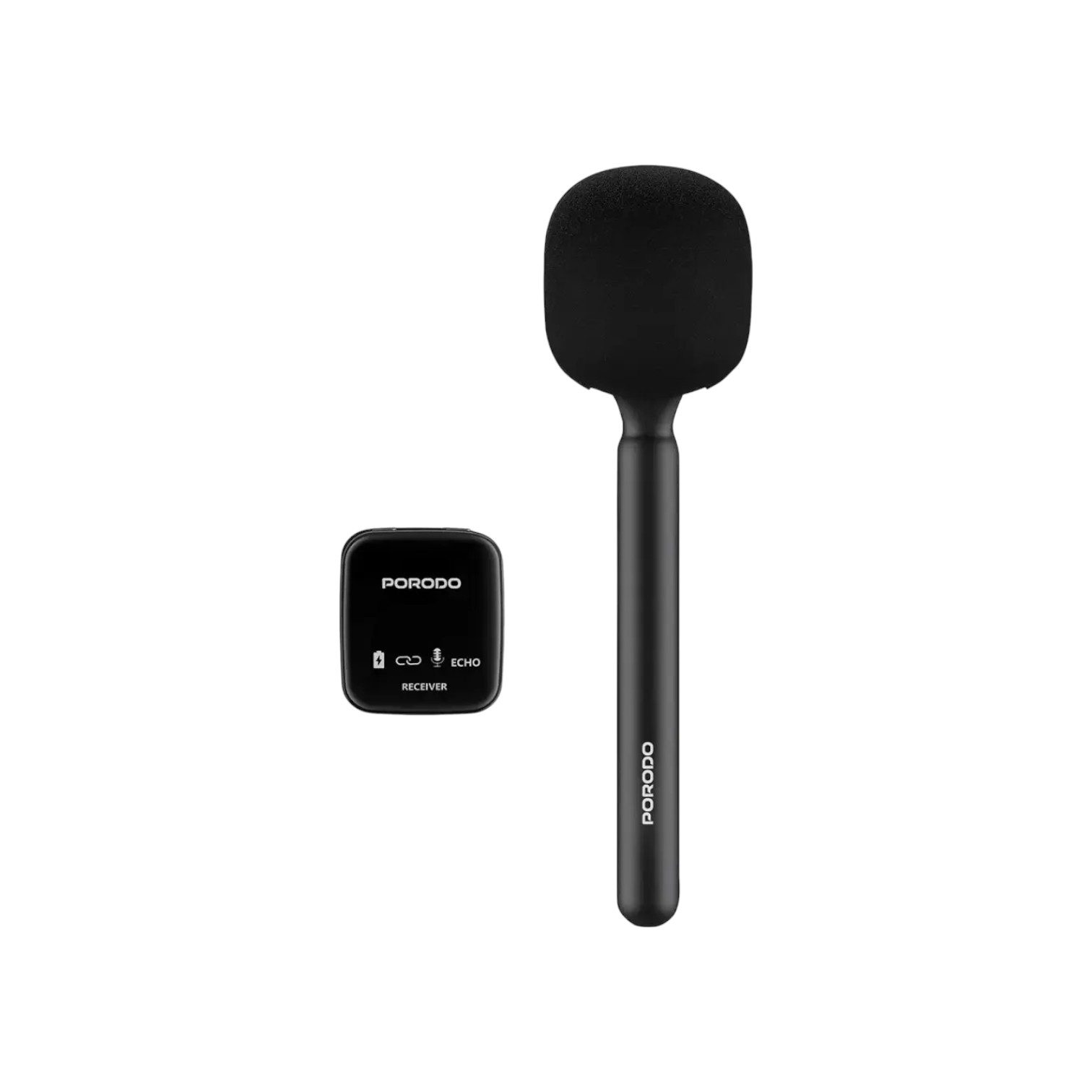 Porodo Two-Device Connect Handheld Lavalier Microphone