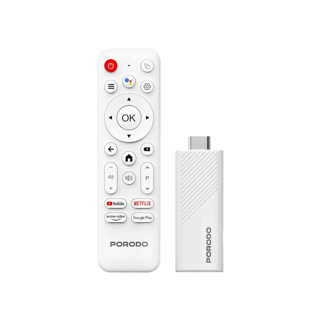 Porodo 4k TV Stick with Google Assistant & Voice Control