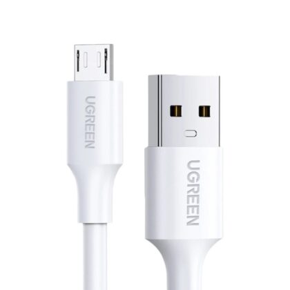 Brand : Ugreen Model : Ugreen US289 60140 Connectors : micro USB USB-A Current : 3 A Data transfer speed : 480 Mb/s Length : 0.5 m Material : PVC White color