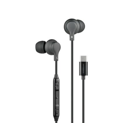 Powerology Type-C earphones, USB-C in-ear headphones, wired Type-C earphones, HiFi in-ear earphones, 10mm driver earphones, Powerology stereo earphones