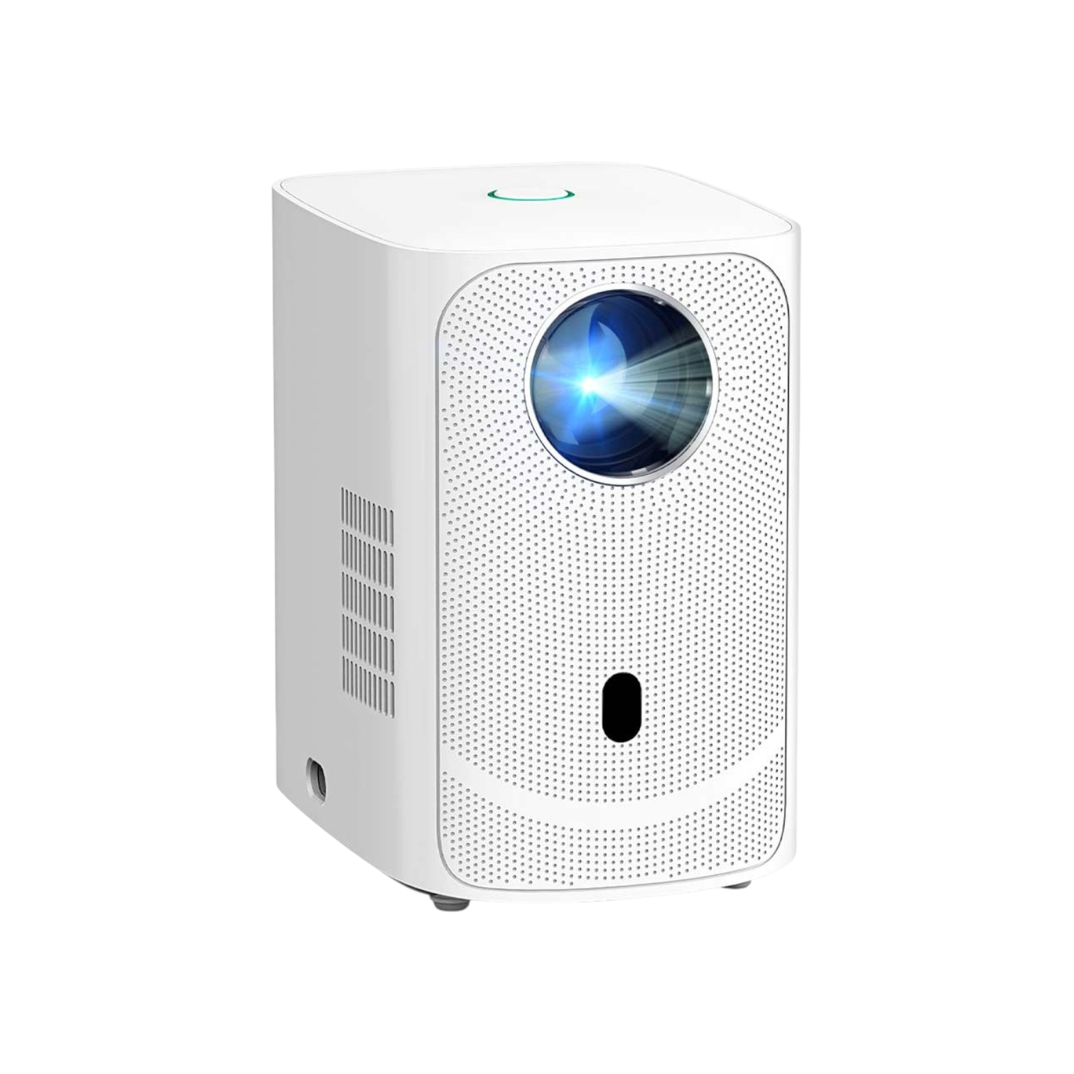 Porodo 720P Android 9 projector with WiFi, Bluetooth 5.0, LED lamp, HDMI & USB ports. Enjoy up to 150” home cinema experience.