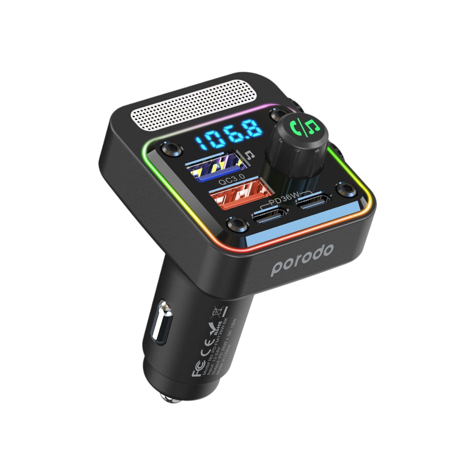 image Porodo FM car charger