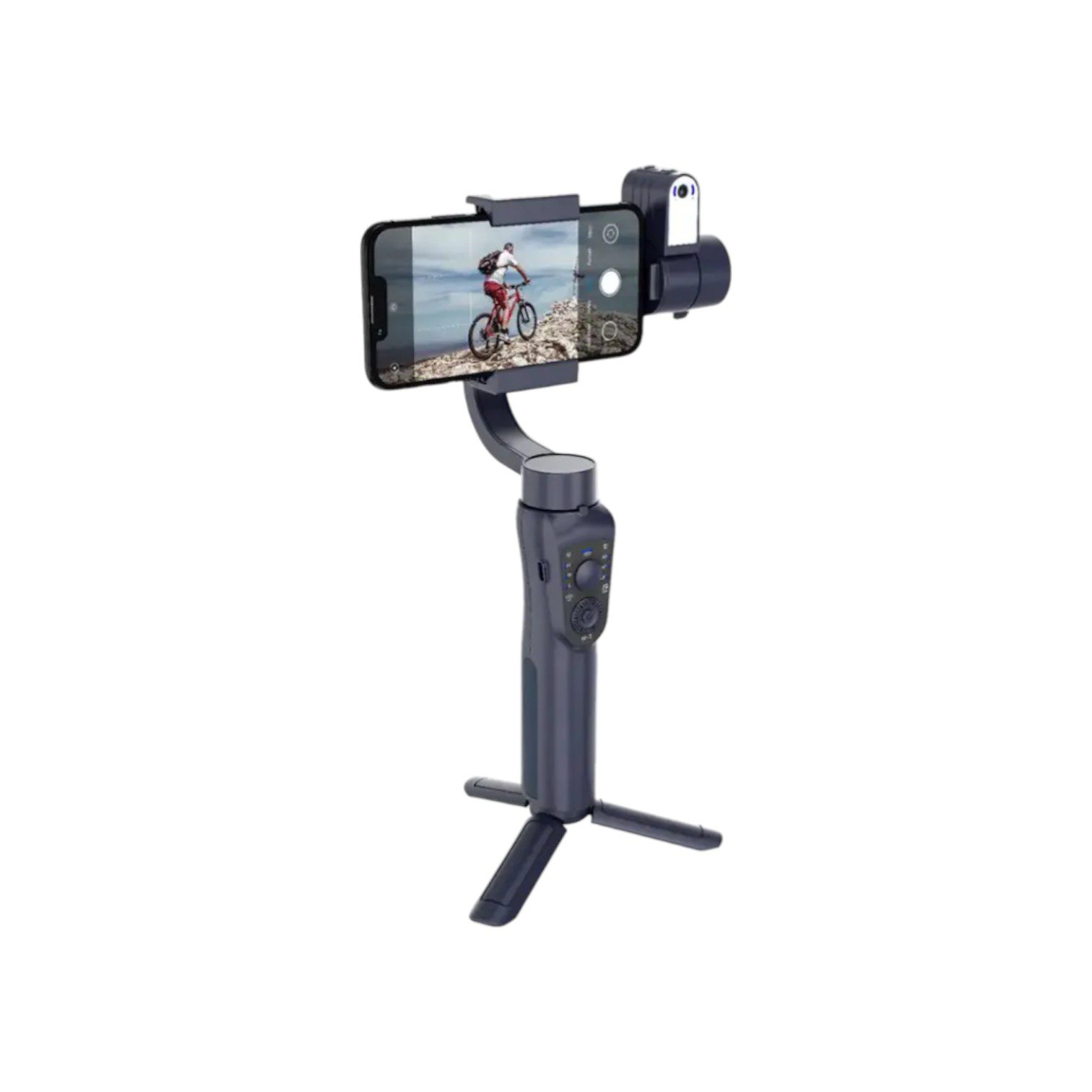 Porodo 3-Axis Ai Tracker & Light Gimbal Stabilizer