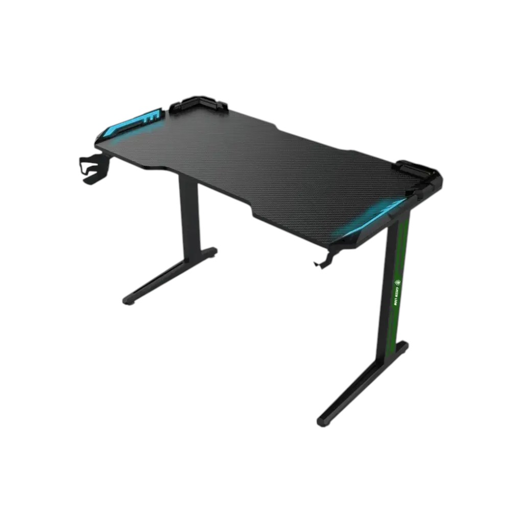 Green Lion RGB Gaming Desk - Black