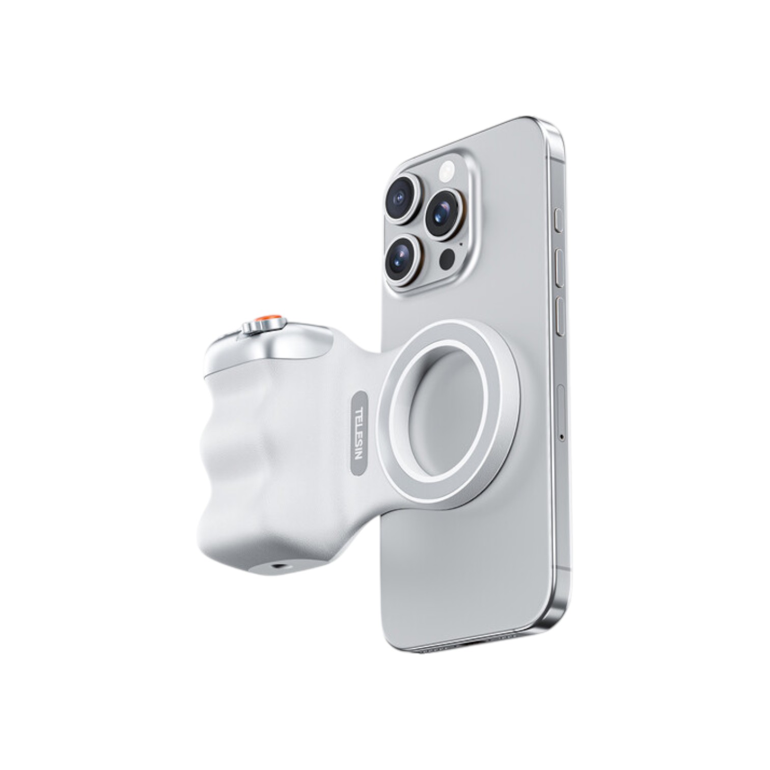 P5-MP-001WH (1) TELESIN Fun Shot: MagSafe Camera Grip with Zoom & Battery