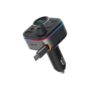 Green Lion Car FM Transmitter with Bluetooth 5.4 & Dual Port - Black combines clear audio and fast charging in one device. Made with tough PC, ABS, and aluminum alloy, it holds up well and looks sleek. Use Bluetooth V5.4 to connect wirelessly within 10 meters, and play music from U-disks up to 64GB with various supported formats. The FM range covers 87.5–108.0 MHz and includes a built-in microphone for easy hands-free calls. Charge laptops and other devices using the 45W USB-C port, quick USB-A ports, and a 75cm retractable cord ready for charging anywhere. Press the Bass Boost button for deeper sound, and trust the safety protections to keep devices secure. Works in any car with 12V–24V power input to keep you charged and connected on the road.