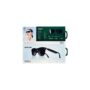 Green Lion Paris 2 smart glasses showing magnetic charging port on temple
