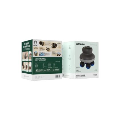 Green Lion Quad Force Body Massager front view with digital display
