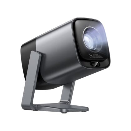 Hoco DT7 smart projector showing USB-A, HDTV, and 3.5mm audio ports