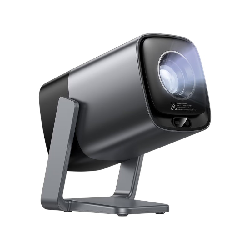 Hoco DT7 smart projector showing USB-A, HDTV, and 3.5mm audio ports
