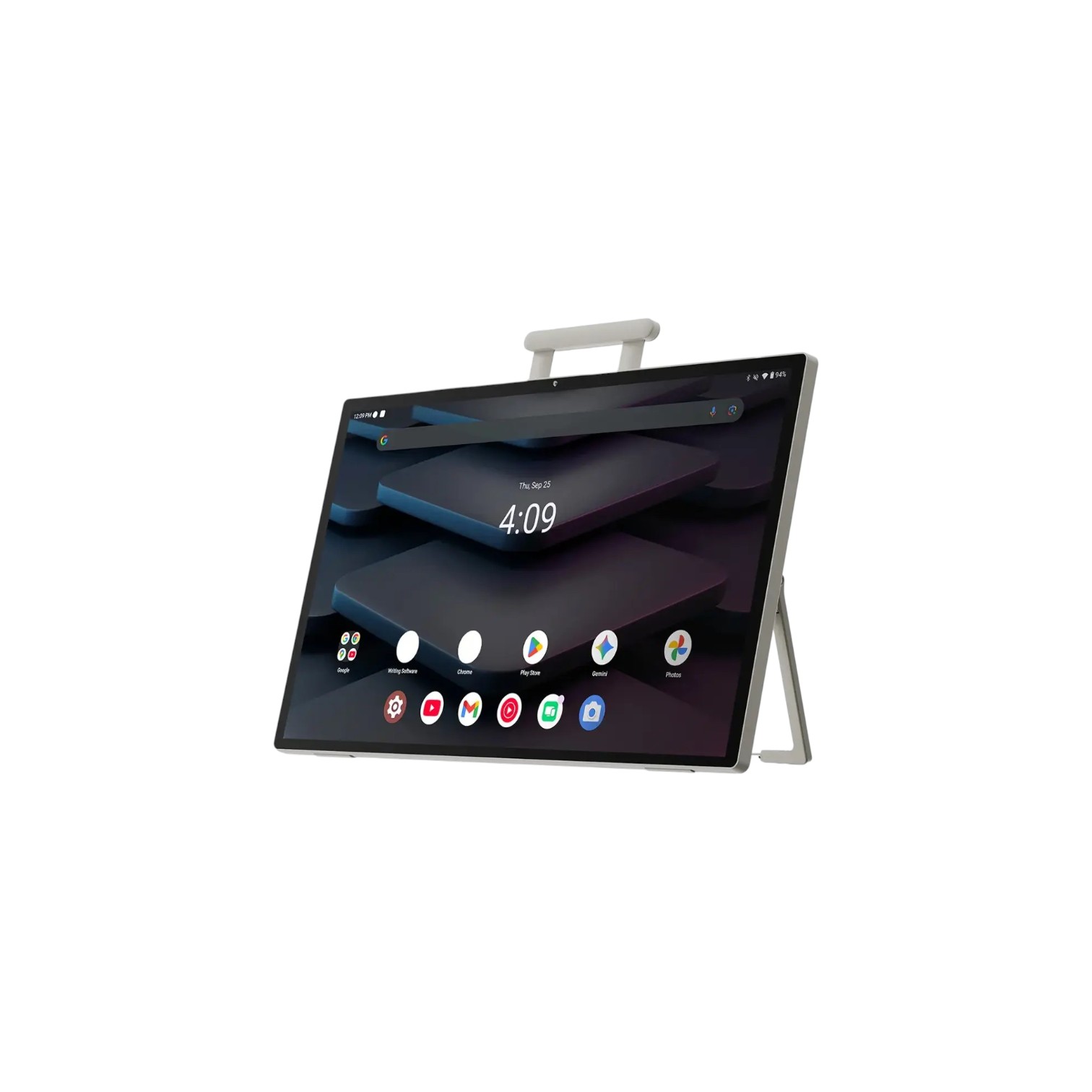 Porodo Naspanora Portable Smart Tablet 24.5 inch front view in white