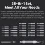 UGREEN CM372 precision screwdriver kit showing 36 S2 alloy steel bits layout