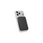 Green Lion Norwich semi-solid-state power bank attached magnetically to the back of a smartphone