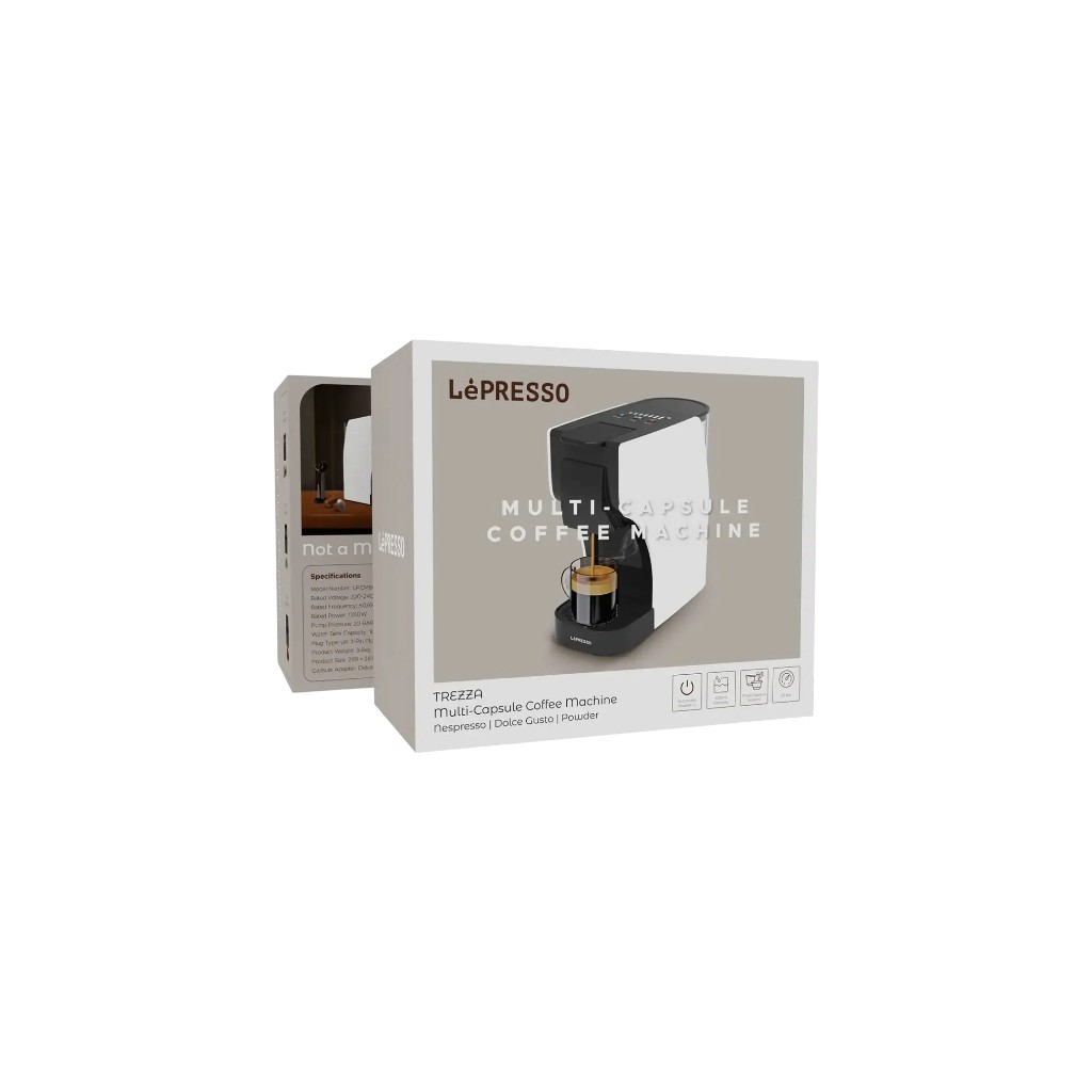 Lepresso Trezza Multi-Capsule Coffee Machine (1) Lepresso Multi-Capsule Coffee Machine in modern finish with capsule holders